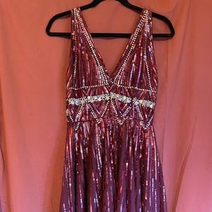 NWT purple asos sequin dress sz 4
